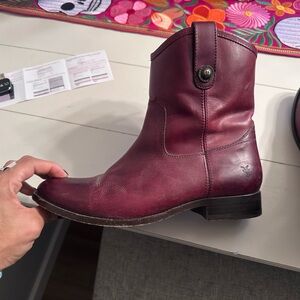 Women’s Frye Melissa Burgundy Leather Boots